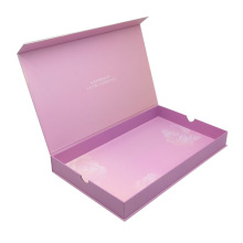 Caja de presentación de accesorios de moda rosa con tapa magnética