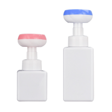 Facial cleanser foam bottles with flower shape pump