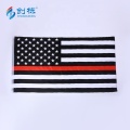 Free sample high quality USA red line flag