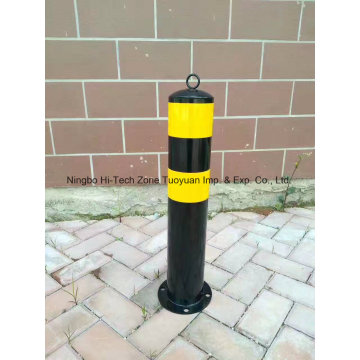Coluna de aviso de tubo de aço pintado
