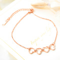 Latest rose gold anklet designs online shopping