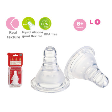 Fütterungszubehör Babyflasche Silikon Nippel Standard L