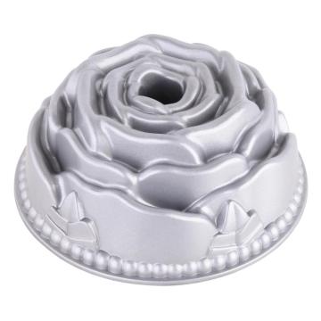 bakeware die-cast aluminum mini rose cake pan