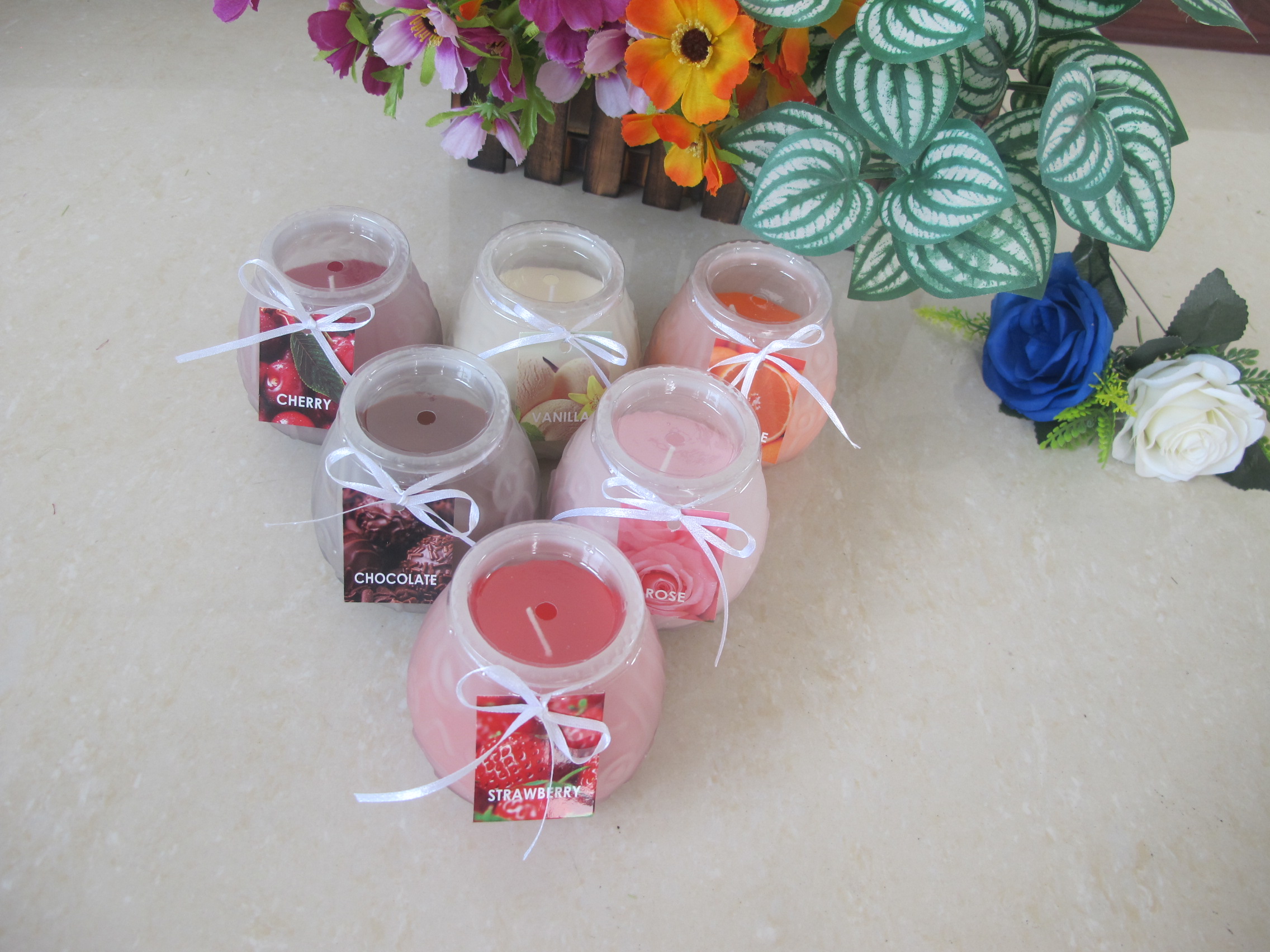 Glass Candles Gift Set 