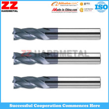 Tungsten Carbide Four Flute End Mill for Precision Hole Machining