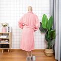 pink long  cotton bathrobe robes for women