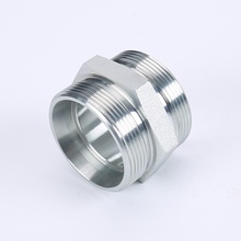 Steel Straight Double Ferrules Compression Adapter Fitting