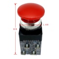 Circular machine panel pushbutton switch