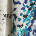 Painted print linen fabric reactive print single jersey