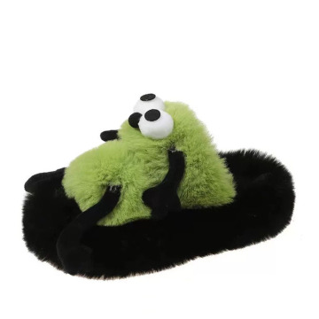 Lady Plush Big Eyes Slippers para ropa al aire libre