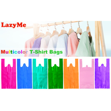 Large Plastic Grocery T-shirts Carry-out Bag Plain White