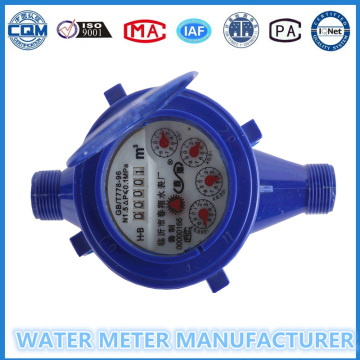 DN15mm многоструйный счетчик холодной воды из ABS пластикового измерителя воды