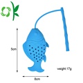 Fish Shape Silicone Reusable Cute Strainers Filter Diffuser