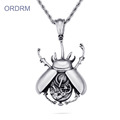 Men Stainless Steel Steampunk Beetle Necklace For Sale