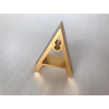 Triangular fixed anodized aluminum angle connector