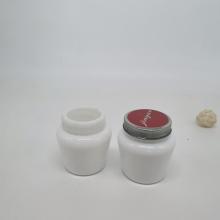 opal glass cosmetic jars and lids