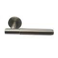 SUS304 stainless steel lever handle with S line on the handle bar,satin finish. With rosette and escutcheon.