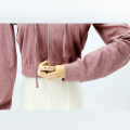 Pink Long Sleeve Strick Casual Jacke