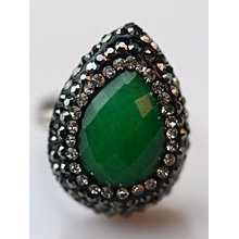 Fashion Gestone Stone Copper Ring Rings Jewelry