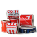 Permanent Adhesive Fragile Warning Packing Labels Roll