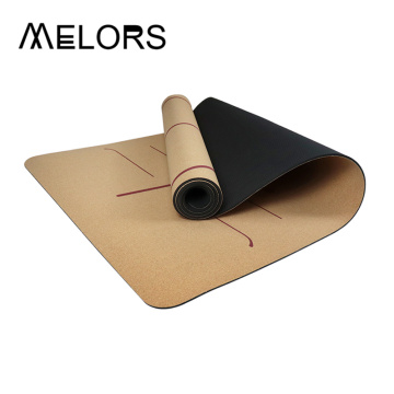 Logotipo personalizado impresso Tpe Cork Yoga Mat