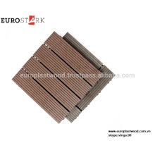 INTERLOCKING DIY DECK TILE MADE IN VIETNAM WPC MATERIAL WASSERDICHTUNG, UV-RESISTANT, RECYCLEABLE, NON-TOXIC