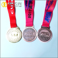 Custom Running Marathon Sport Medal e cordão de sublimação