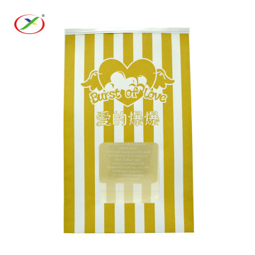 white kraft paper popcorn bag