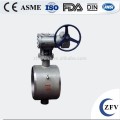 butt welding metal hard seal butterfly valve