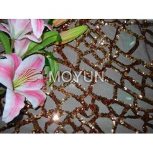 POLY MESH AVEC 5MM SEQUIN EMBD 50/52 "