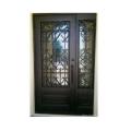 Wrought Iron Entrance Doors with Tempered Glass