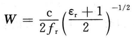 A Formula for Calculating the Width of Antennas