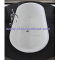 Sunboat Flushbonding Oval 1,8 M Gewöhnliche Haushaltswanne vertieft Runde Emaille Gusseisen Badewanne