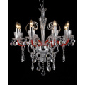 Lampe de chandelier en verre rouge moderne (11005-8L)