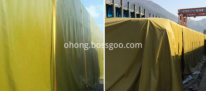 Yellow PE tarpaulin for cover