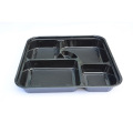 5 Fächer schwarz PS Sushi Tablett Bento Box