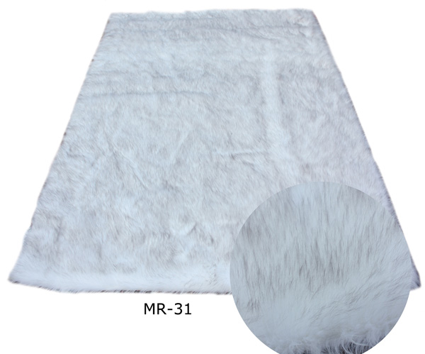 Plush Fur Carpet White color 