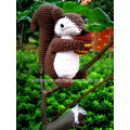 Mão Knit Crochet Plush Amigurumi boneca Stuffed Toy Esquilo