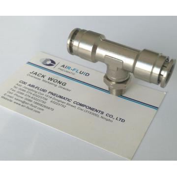 Air-Fluid Branch Swivel Tee Push in Fitting