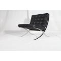 Meubles modernes en cuir noir réplique de chaise Barcelone