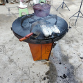 Rotating CORTEN Barbecue Grill Table