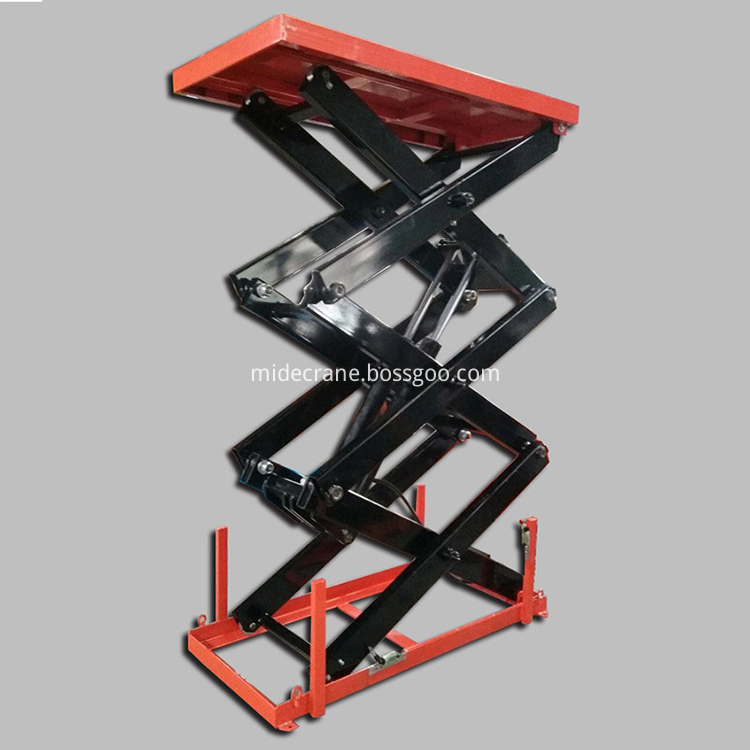 Three scissor lift table