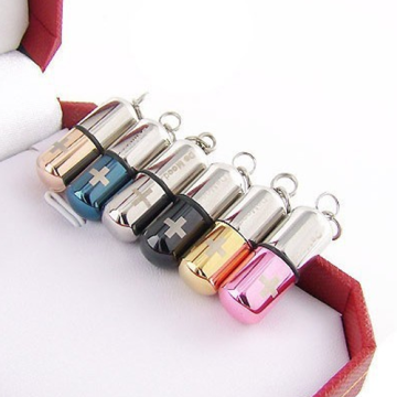 Love Stainless Steel Pill Women Necklace Pendant