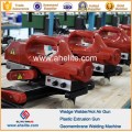 HDPE LLDPE PVC Geomembrana plástico superposición Hot Wedge soldador