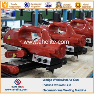 HDPE LLDPE PVC Geomembrana plástico superposición Hot Wedge soldador