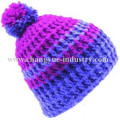 Slouchy woman handmade knitted hat clothing cap