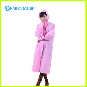 Waterproof Reusable EVA Womens Plastic Raincoats