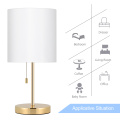 Modern Metal Desk Lamps with White Fabric Lampshade