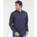 Mens 100% Cotton Casual Long Sleeve Printed Shirts