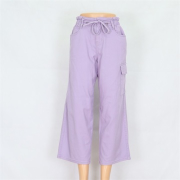 Пользовательские женские джинсы с фиолетовыми ногами